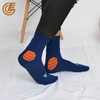 Qlm-319-13 Compression MID Length Adult Dark Blue Cotton Sports Socks