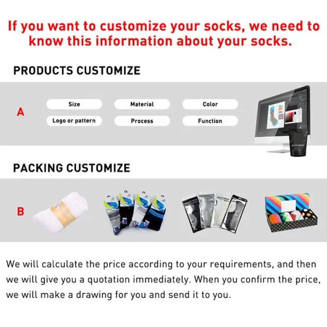 Unisex Custom Compression Women Men Wholesale Cotton High Elastic Crew Socks