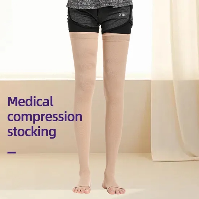 Medical Grade 2 Socks with Toe Coverage Professional Manufacturer Sock Post Surgical Socks Post Recovery Surgical Varicose Veins Thigh High Compression Garment