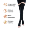 Agna Factory Price Nylon Compression Veins Stocking OEM Black Support Medical Stockings Varicose Medical Over Knee Socks 20-30mmhg