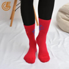 Anti-Slip Comfortable Anti-Bacterial Pure Red Athletic Sports Compression Socks