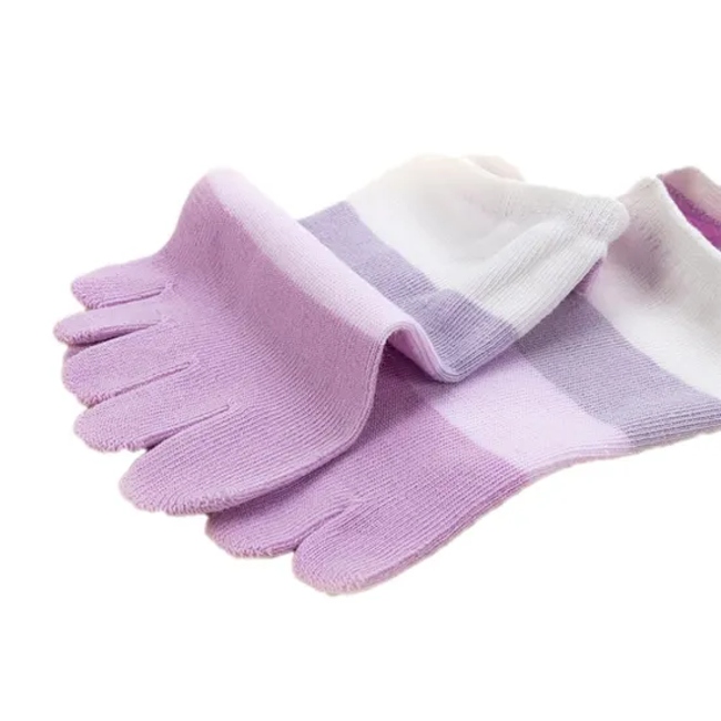 Good Quality Soprts Custom Logo Comfortable Compression Fashion Low Cut Five Toe Finger Socks