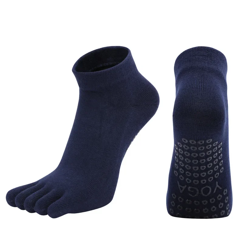 Chinese Brand Women Yoga Socks Breathable Cotton Five-finger Gym Fitness Dance Sports Socks Professional Silicone Anti-slip 