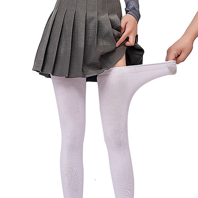 Strategic Supplier Cotton Thigh High Socks Super Elastic Stockings Womens Over-knee Extra Long Socks Soild Color Medium Thick 