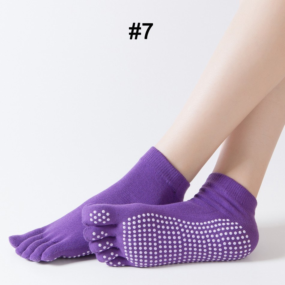Branded Packaging WOSWEIR Women Sports Yoga Socks Five Finger Slipper Anti Slip Lady Pilates Ballet Heel Professional Dance 