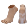 Customize by Drawing New Color-blocked Striped Mid-calf Cotton Yoga Pilates Socks for Women Non-slip Sports Socks Indoor Dance 