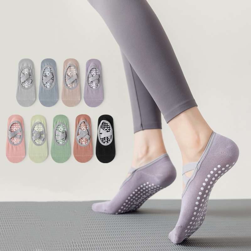 top-notch Cotton Yoga Sports Sock ladies Medium Long Socks Pilates Fitness Sports Four Seasons Socks Women's Yoga Medium 