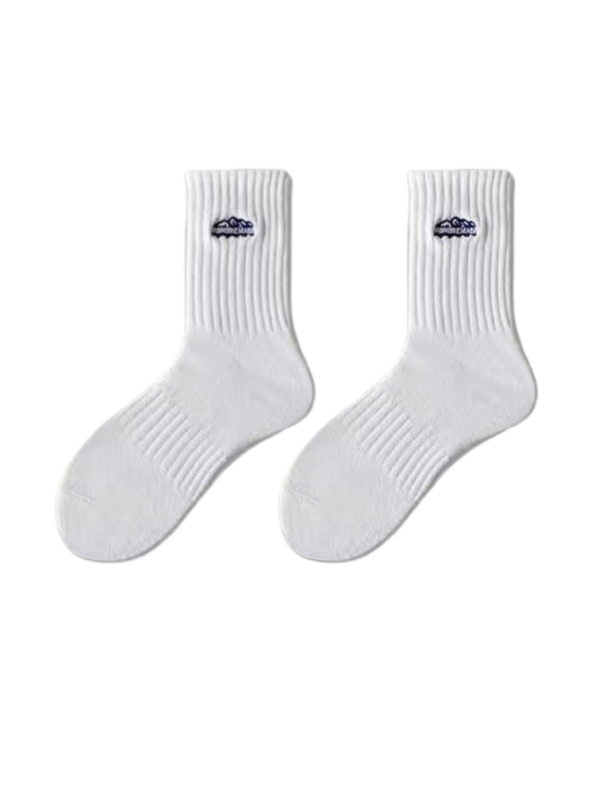 Custom Color of solid color socks for men, thin men's sports couple socks for women, medium length socks for women, ins trendy 