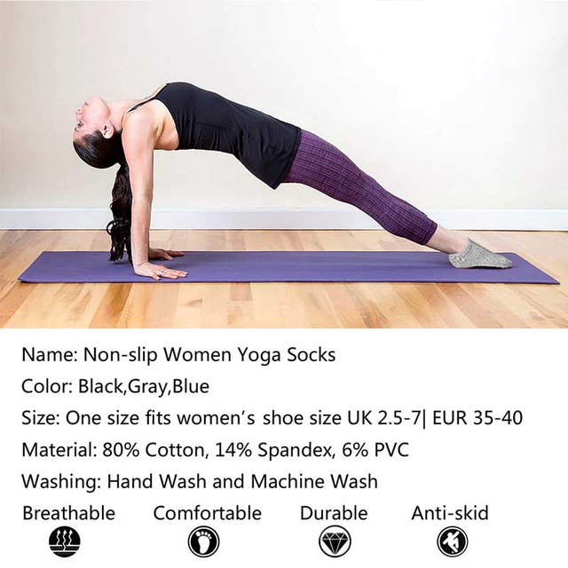 Factory Direct Non Slip Yoga Pilates Socks Gym Fitness Dance Barre Woman Socks Full Toe Ankle Fall Prevention Sports Grip 