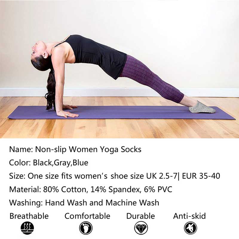 Factory Direct Non Slip Yoga Pilates Socks Gym Fitness Dance Barre Woman Socks Full Toe Ankle Fall Prevention Sports Grip 