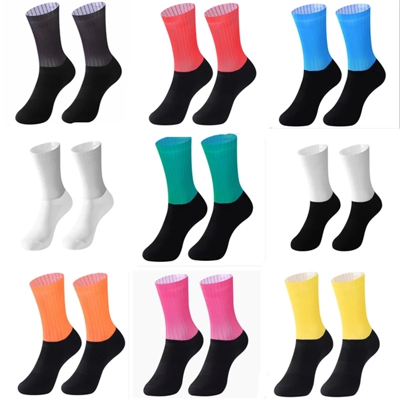 personal use New Bike Team Aero Socks Seamless Anti Slip Cycling Socks Road Bicycle Socks Outdoor Racing Bike Compression Sport 