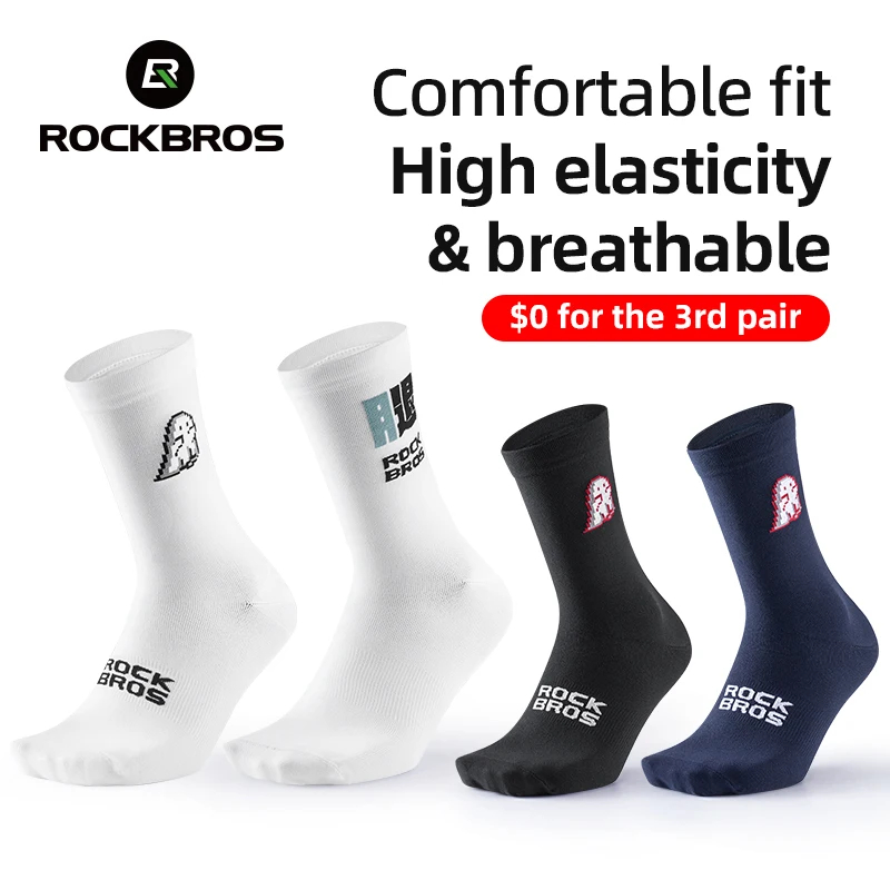Bulk Purchase ROCKBROS Professional Cycling Socks Men Women High Elasticity Breathable Running Socks Outdoor Sportswear Socks 