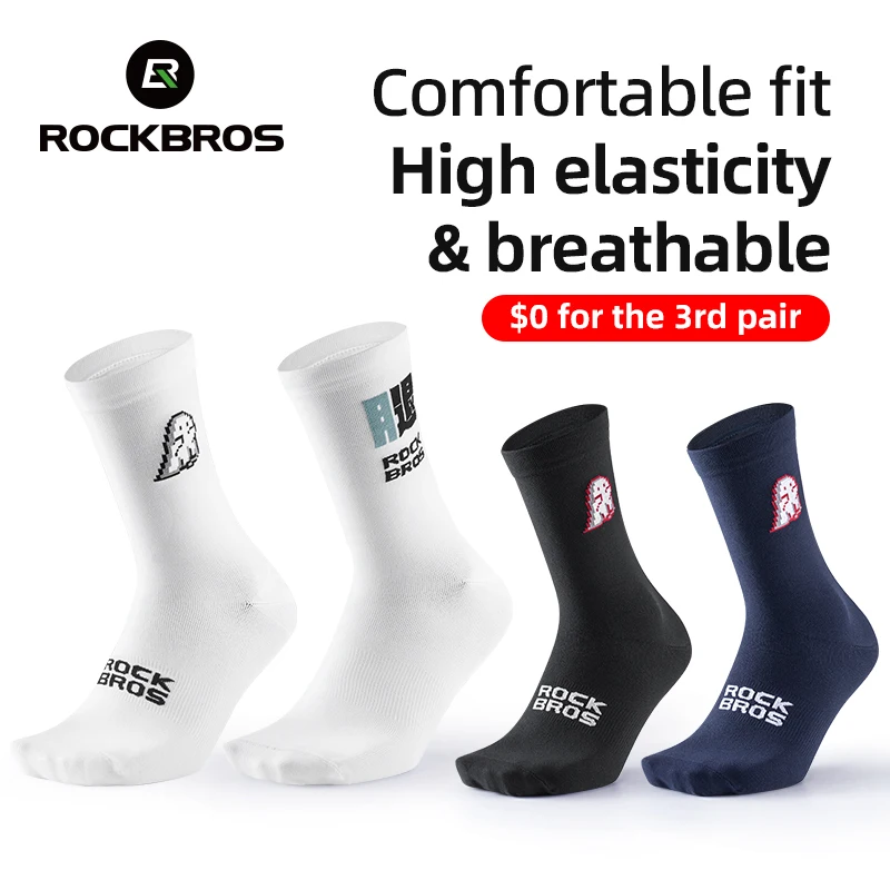 Bulk Purchase ROCKBROS Professional Cycling Socks Men Women High Elasticity Breathable Running Socks Outdoor Sportswear Socks 