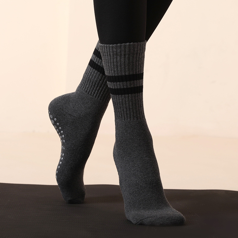 Promotion New High Quality Bandage Yoga Socks Anti-Slip Quick-Dry Damping Pilates Ballet Socks Good Grip For Women Cotton 