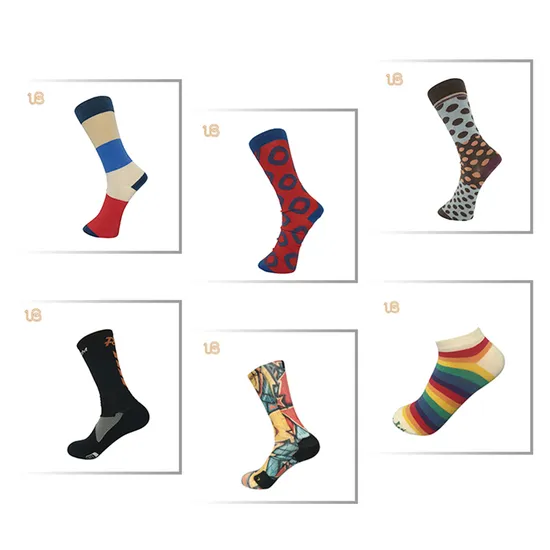 Women′s Vivid Transparent Custom Design Brown Dress Sock
