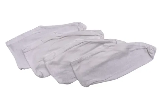 White Soft 100% Cotton Cosmetic Socks
