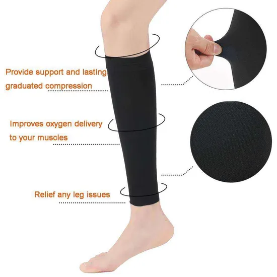 Post Recovery Surgical High Elastic Custom Leg Ankle Half MID Calf Compression Socks Sleeve for Women