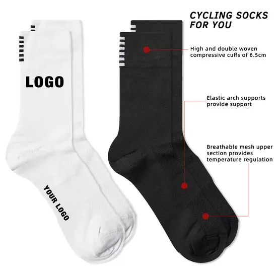 Custom Crew Breathable Bike Socks Professional Aero Cycling Socks