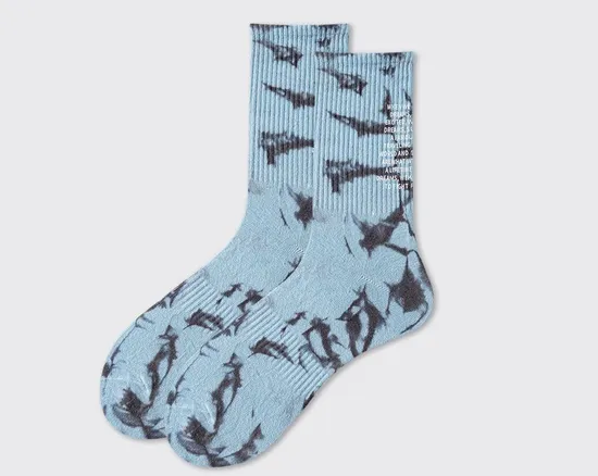 Wholesale Can Custom Fashion Novelty Colored Hip Hop Skateboard Cotton Socks Tie Dye