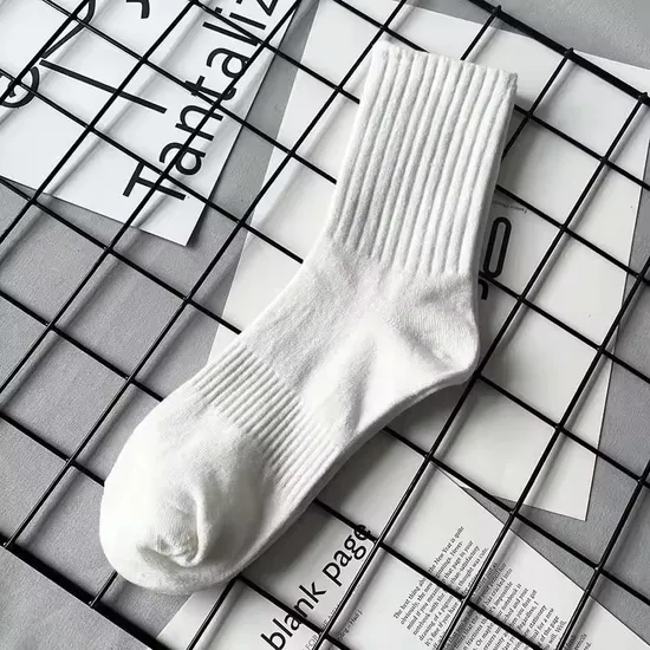 High Quality Custom Logo Socks Manufacturer Sokken Calcetines Sock-Stocking White Happy Funny Unisex Crew Sports Custom Design Cotton Men Socks