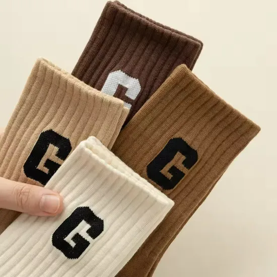Free Designer Sokken Calcetines Sock-Stocking Happy Funny Custom Sock Logo Crew White Women Men Cotton Yoga Pilates Sports Custom Socks