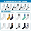 Factory High Quality Jacquard Knitted Letter Wholesale Crew Cotton Socks Sports Custom Socks Men