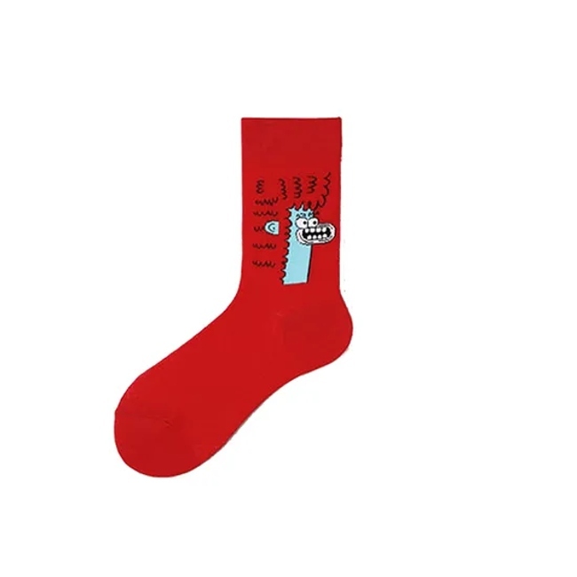 Wholesale Cartoon Pattern Men Women Children Cotton Fashion Crew Socks