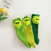 Doll Ins Hipster Baby Children′s MID Tube Socks Cute Hairball Doll Purple BV Green Cotton Runway Calf Socks