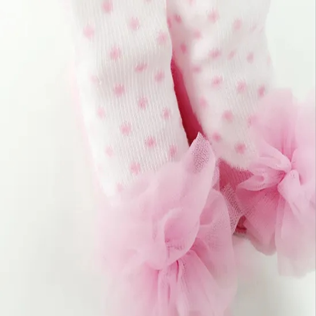 Newborn Baby Girls Cotton Flower Lace Princess Toddler Ruffle Baby Sock