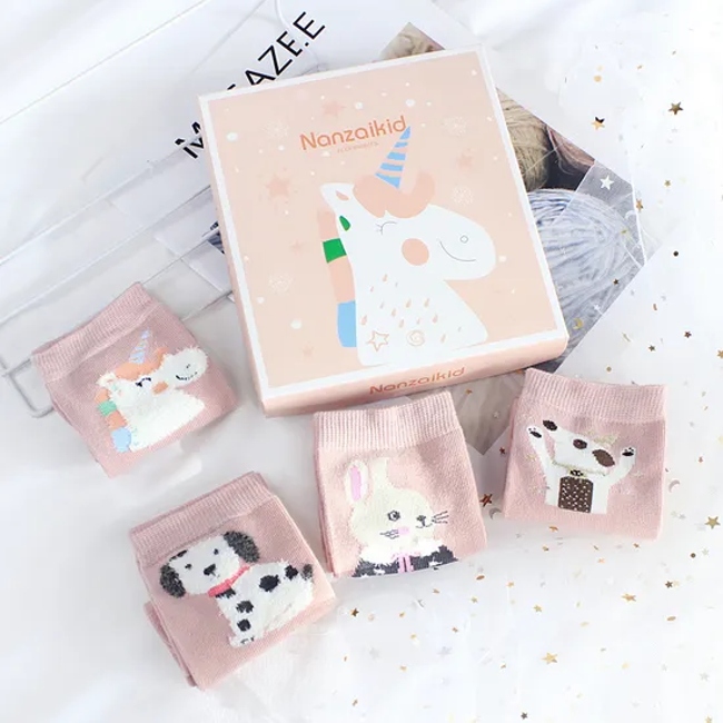 Boxed Wholesale Children Socks Autumn and Winter Cotton Baby Socks Cartoon Crew Socks