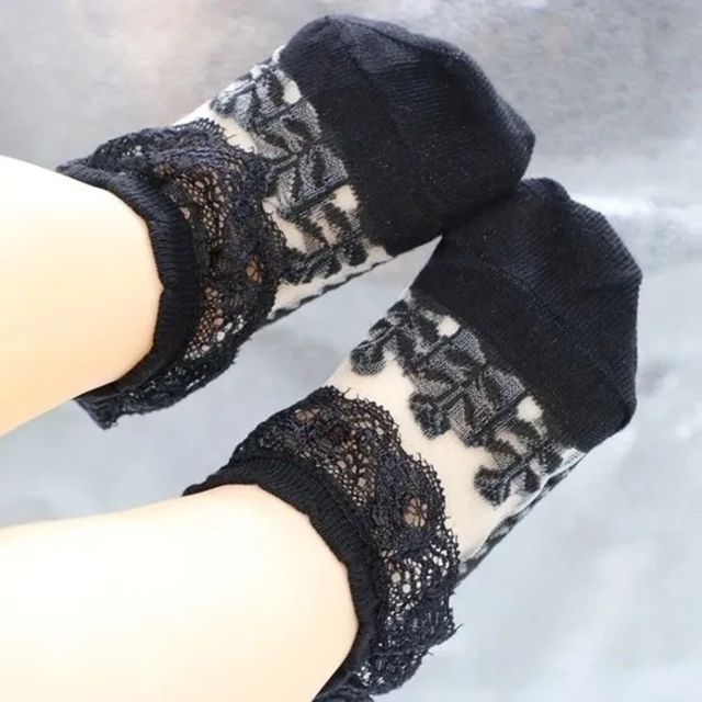 Baby Girls Socks Cool Breathable Kid Socks for Summer Princess with Lace