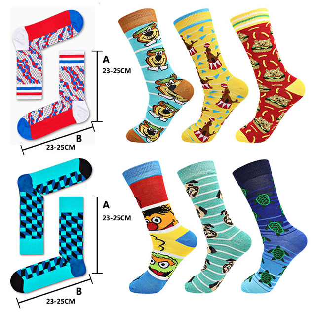 Hot Sale Custom Design Women's Socks Cartoon Art Vintage Novelty Animal Funny Socks Wholesale Unisex socks