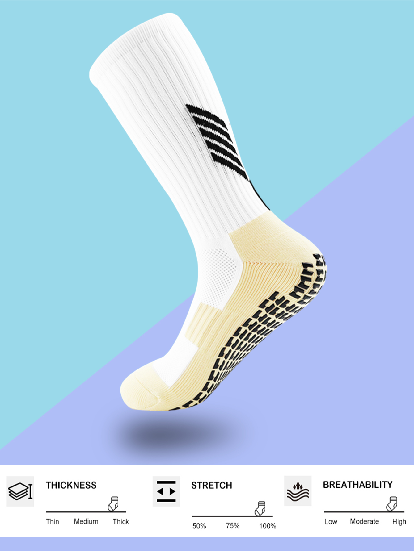  Professional Fitness Sports Socks Towel Bottom Non Slip Running Socks Men Women Short Quick Drying Basketball Training 