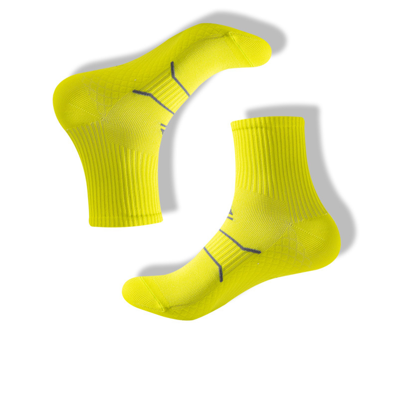  Terry Mid calf Athletic Socks Cross country Running Basketball Non slip Athletic 
