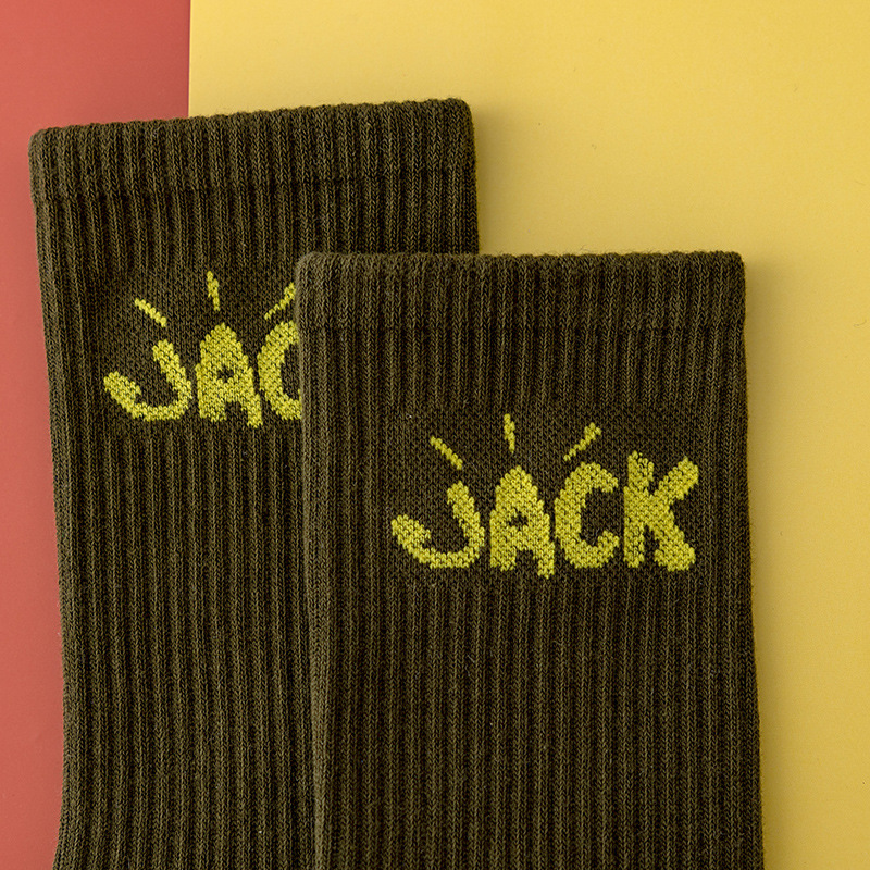  Men's Socks Cactus Jack Socks Cotton Sport Hip Hop Basketball Skateboard black white Sockken Wholesale Mens 