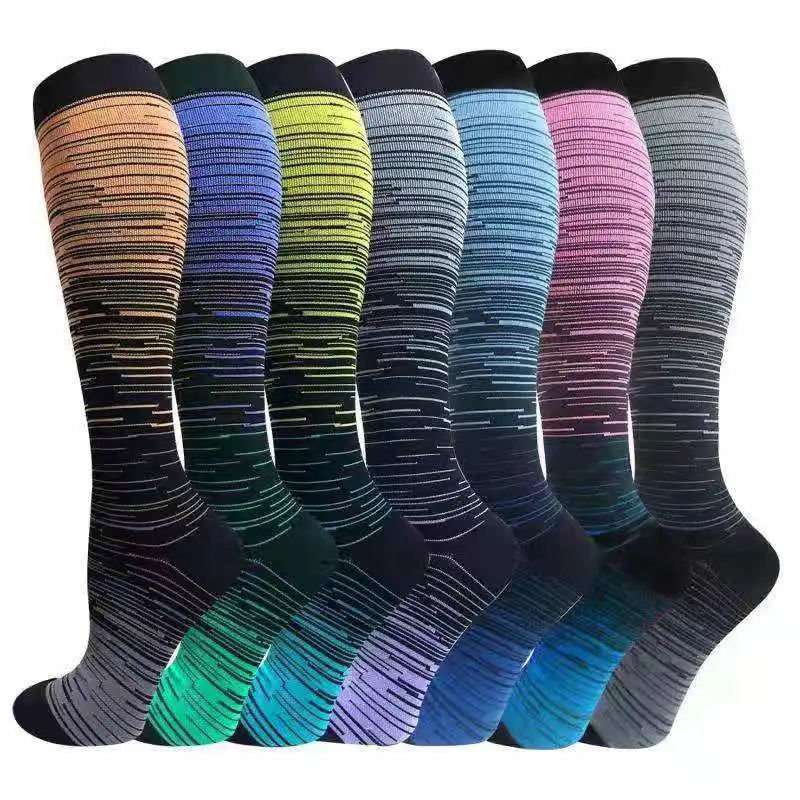  Compression Socks For Men Women Running Football Basketball Natural Hiking mmhg Sports Socks Gym Medical Varicose 