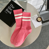 Size Customization women Socks Fashion Autumn New Novelty Candy Color Cotton Sports Crew Socks For Girls Preppy Style Striped 