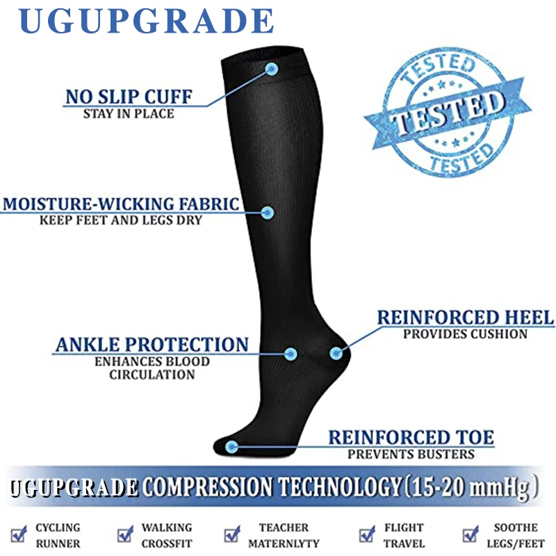 Reasonable Cost Compression Stockings women Hiking Running Socks Flight Pregnancy Swollen Varicose Veins Marathon Sports 