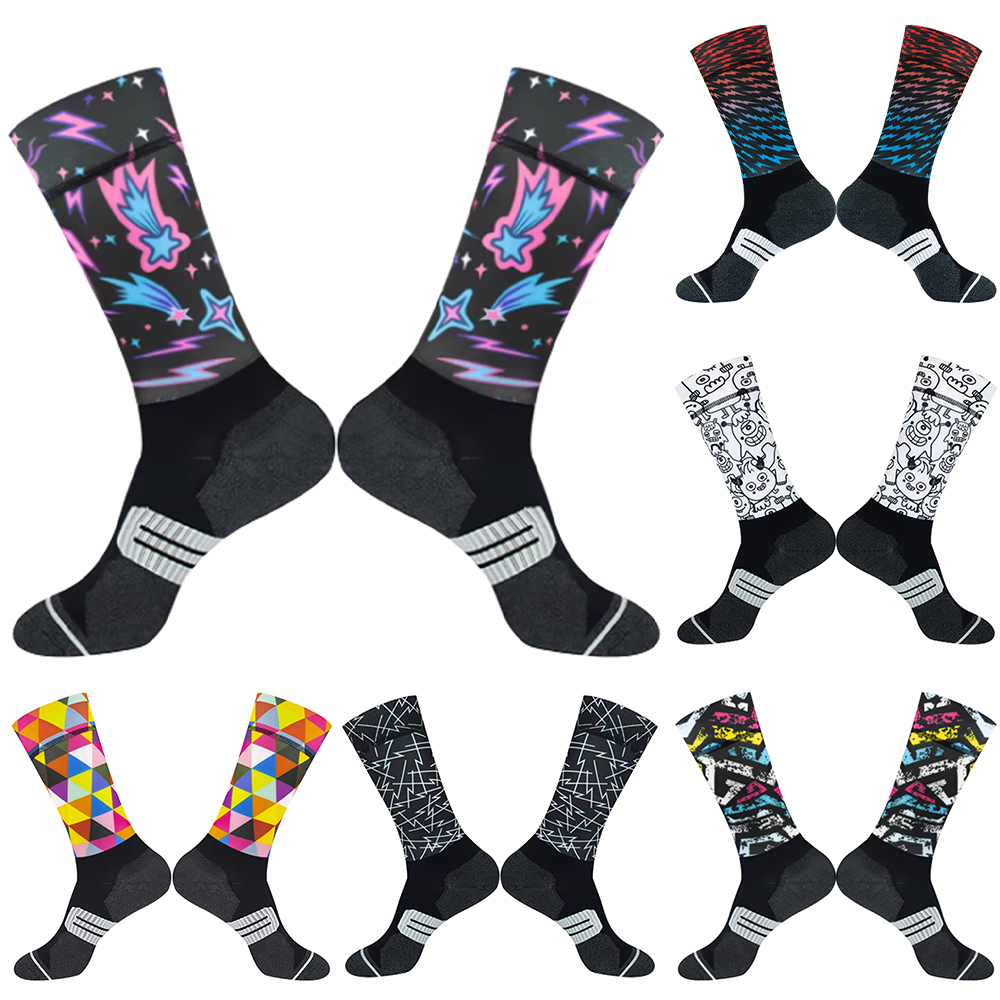  Men Sports Socks Cycling Socks Women Bike socks Basketball Socks Racing Socks Street Fashion Roller Skating Hip hop 