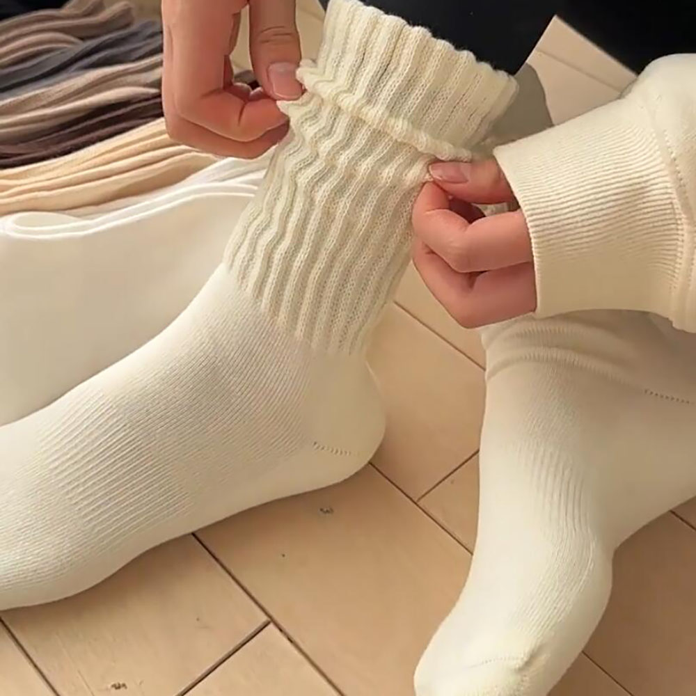 volume discounts Campingsky Slouchy Socks for women Crew Socks Cotton high quality Boot Calf Socks Chunky Ribbed Cozy Scrunch 