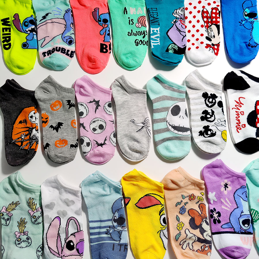 cost-effective Style Disney women Short Socks Cute Stitch Minnie Mickey Mouse Pooh Bear Cotton Ankle Summer Girl 