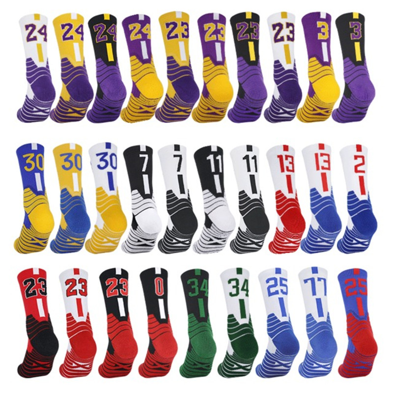  Style Star Kids Basketball New Socks Sport Socks Outdoor Cycling Skateboard Running Breathable Adult Non Slip Middle Towel 