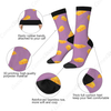 Low-cost Cheese Funny Socks Dairy Food Snack Gourmet Cheddar Novelty Casual Crew Socks Contrast Color Design for women 