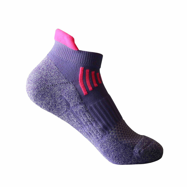 premium quality Female Sports Socks Towels Anti Friction Spell Color Mesh Breathable Bottom Sock Running Socks Outdoor women 