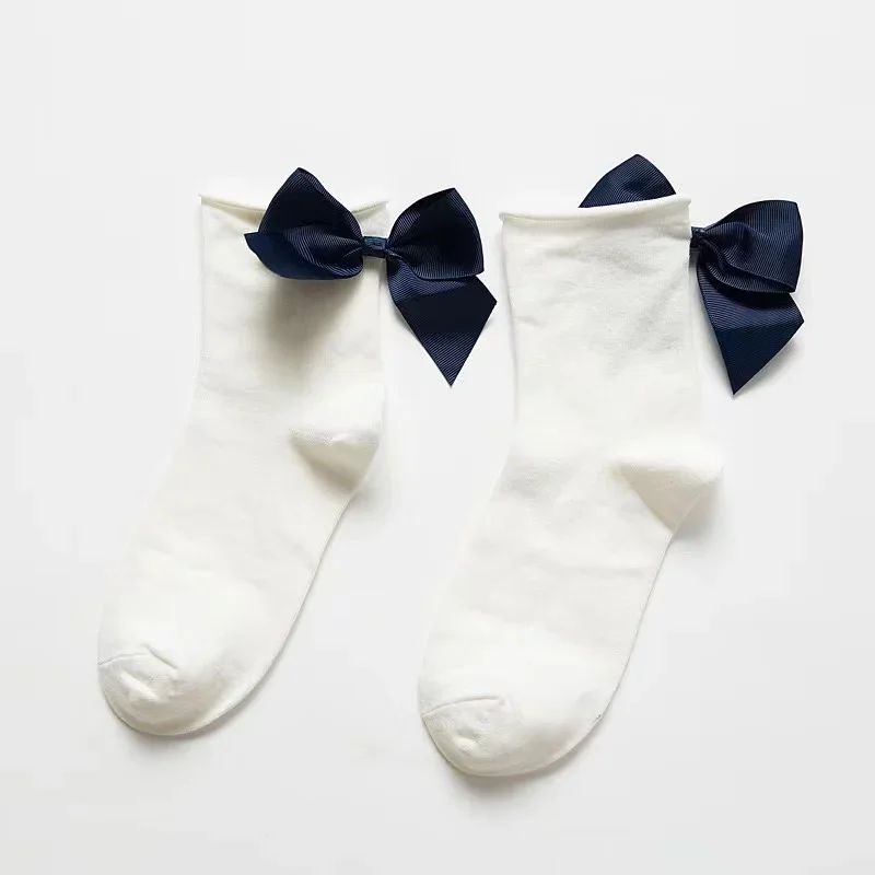 unique items Streetwear women s Lovely Candy Color Bow Socks Casual Female Contrast Color Short Socks Cute Ladies Bow knot 
