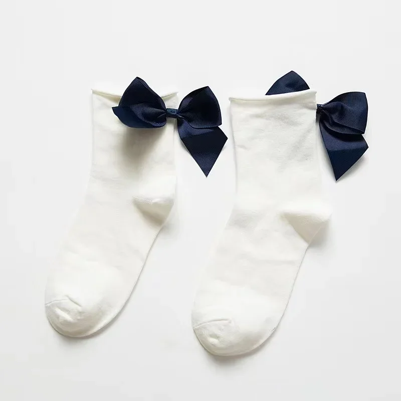 unique items Streetwear women s Lovely Candy Color Bow Socks Casual Female Contrast Color Short Socks Cute Ladies Bow knot 
