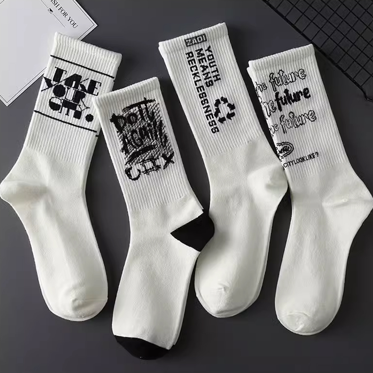 Label Design Socks Men's Short Socks Sweat Absorbent and Odorous Basketball Socks Running Sports Socks Breathable Mesh Men's 