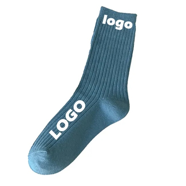 2024 Design Your Logo Fitness Crew Socks for Men Women Customized Sporty Socks for Summer Autumn