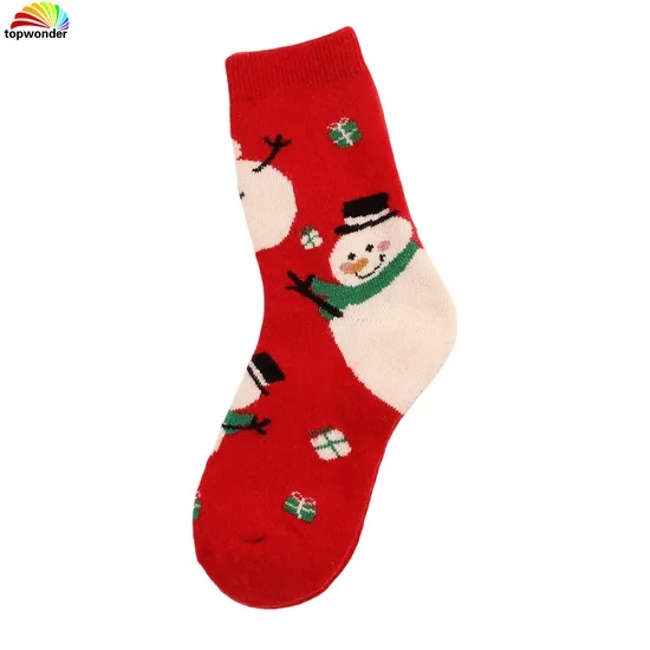 Customize and Wholesale All Sorts of Thick Thermal Cozy Winter X-Man Christmas Wool Sock in Many Designs, Colors and Sizes