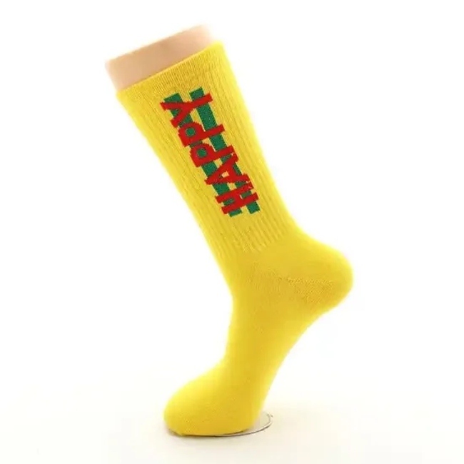 Custom Logo Crew Business Solid Color Bamboo Black White Grey Sports Socks